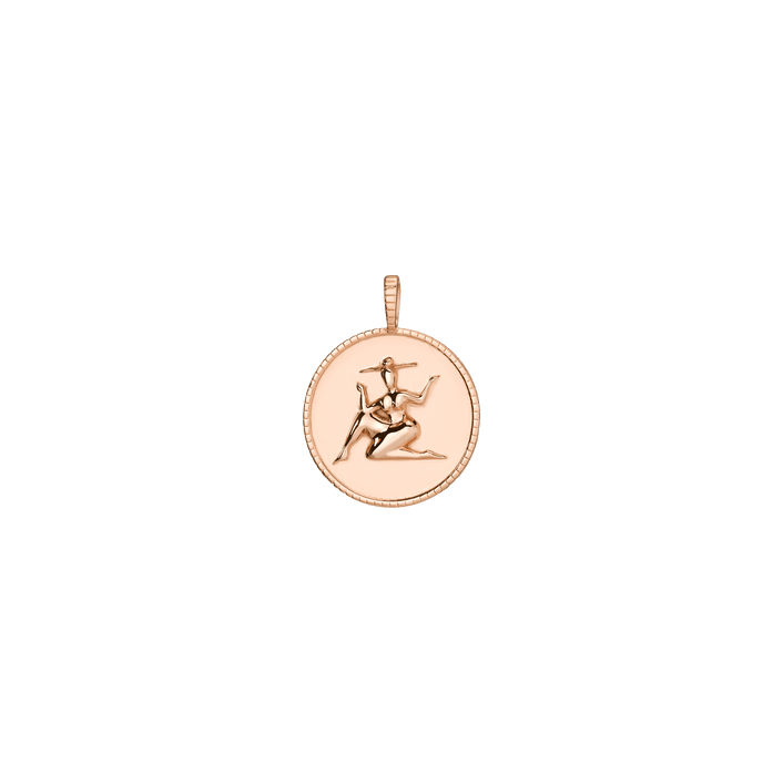 Femme Gold Zodiac Pendant Vermeil Rose Gold Libra