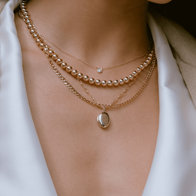 Solid Gold Locket Pendant in Yellow Gold