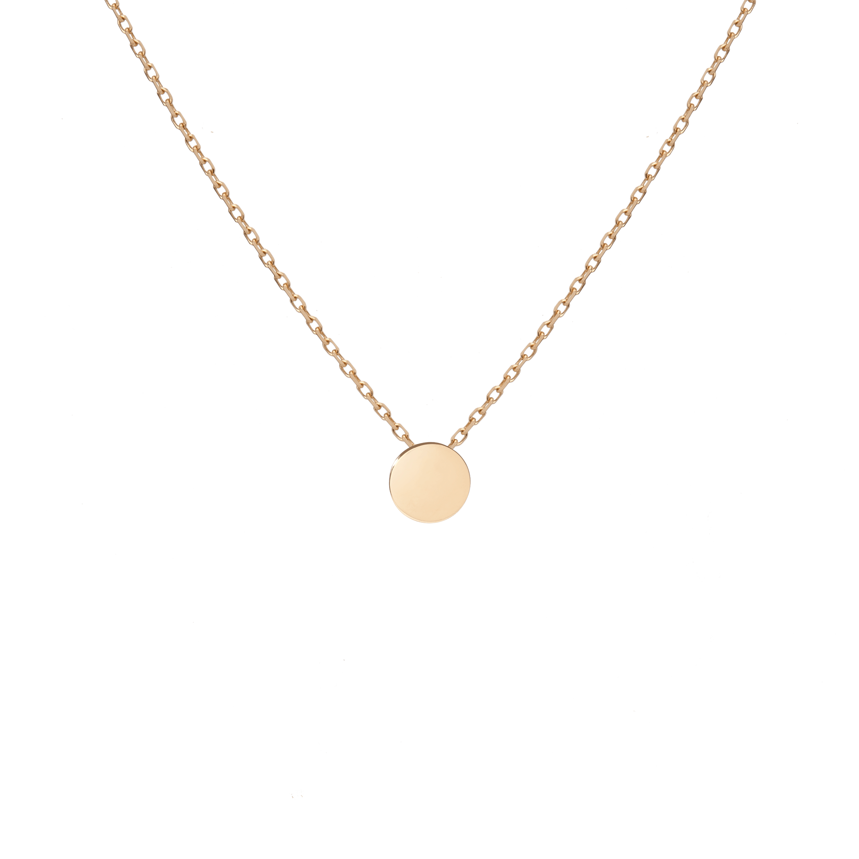 Mini Medallion Necklace in Yellow, Rose or White Gold