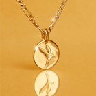 Story in Gold Engraved Pendant