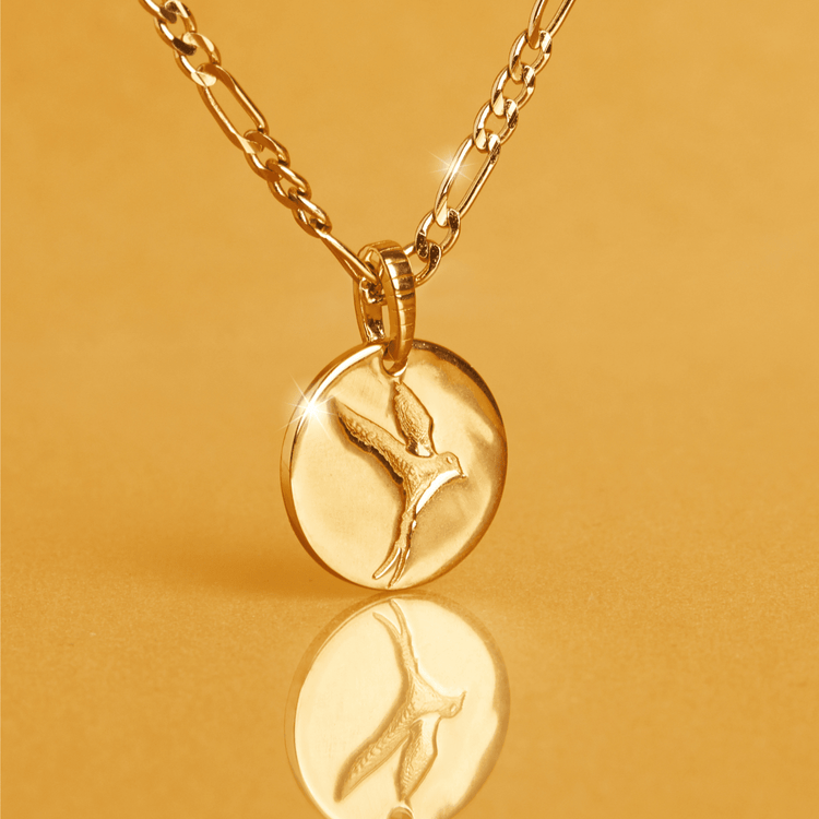 Story in Gold Engraved Pendant
