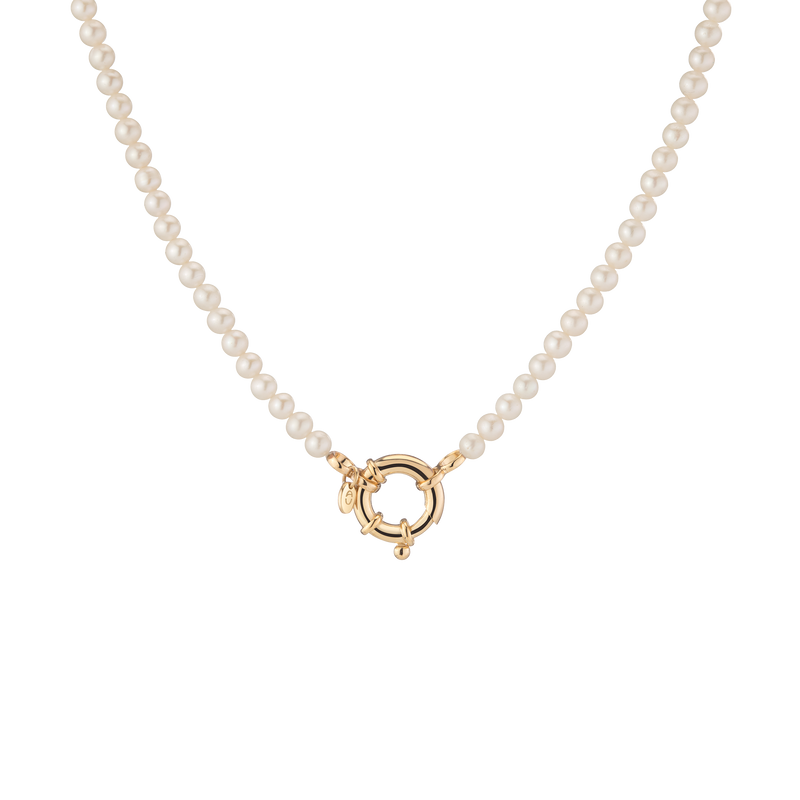 Pearl Aura Layered Beaded Pearl Strand Necklace Handmade