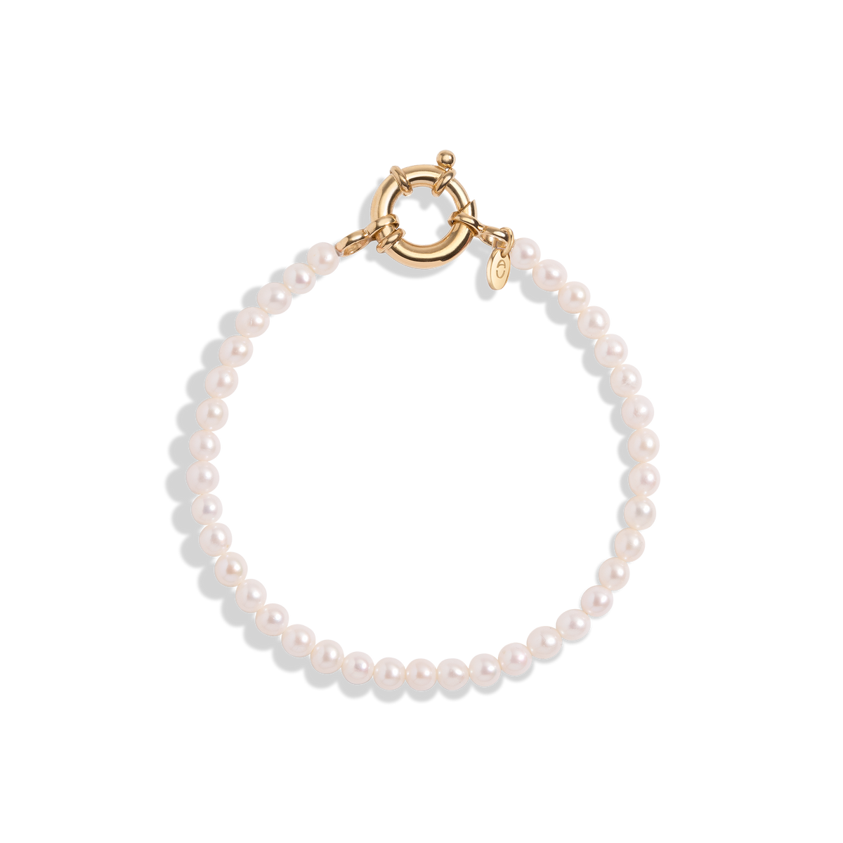 Pearl Aura Beaded Necklace in Yellow, Rose or White Gold