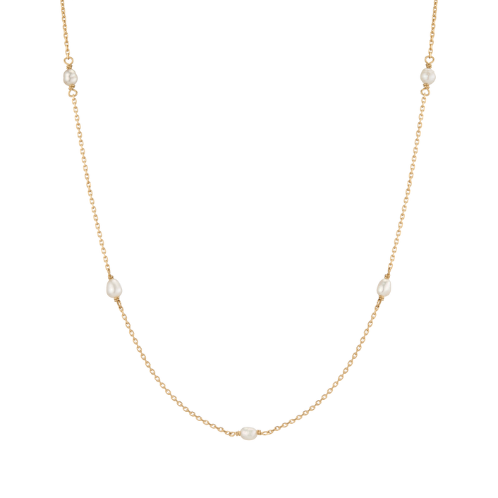 Organic Pearl Station Necklace