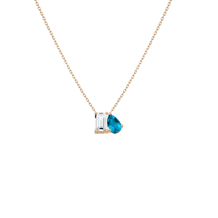Toi et Moi Gemstone Mini Classic Necklace