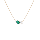 Toi et Moi Gemstone Mini Heirloom Necklace