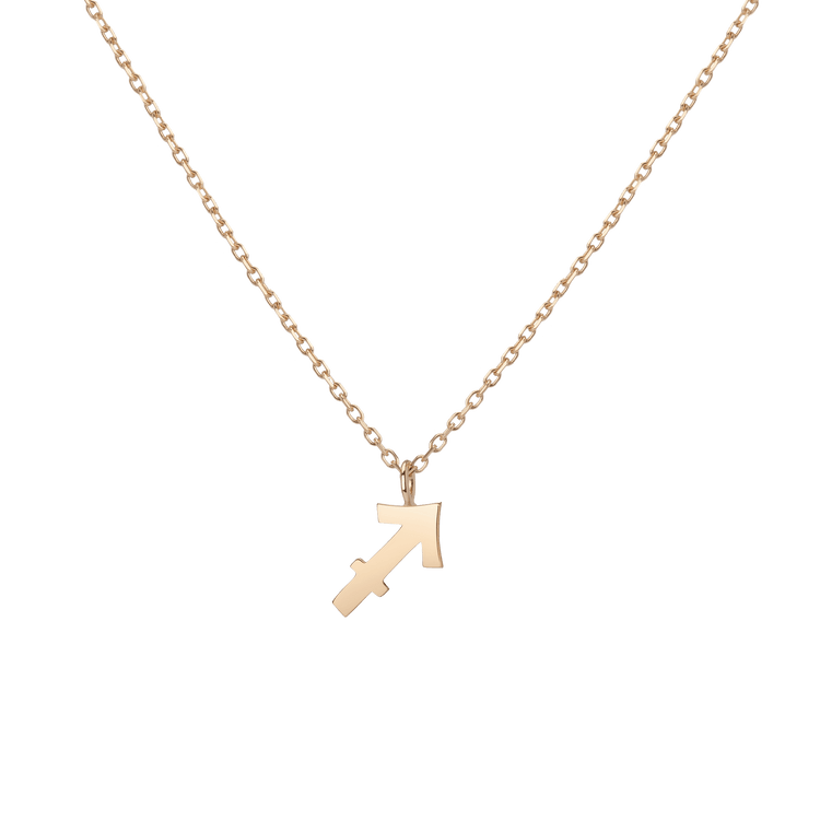 Gold Zodiac Necklace in Yellow, Rose or White Gold