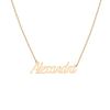 Gold Script Name Necklace Vermeil 14k 18k Yellow Gold First