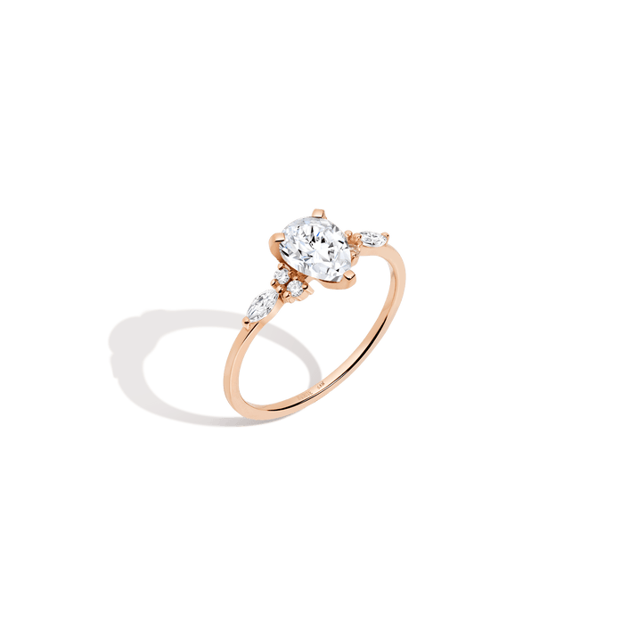 Pear Cut Floral Diamond Ring