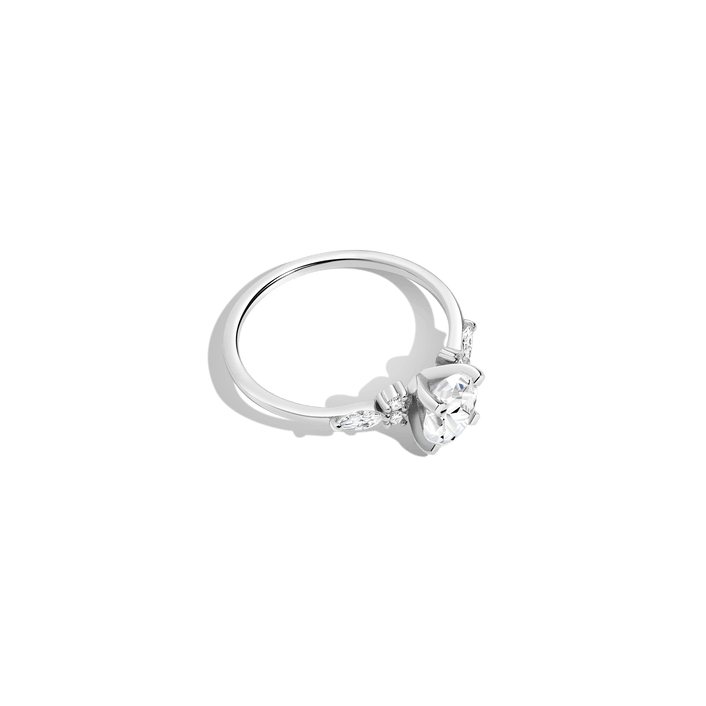 Oval Floral Diamond Ring 14K 18K Platinum White Gold Lab-grown Natural