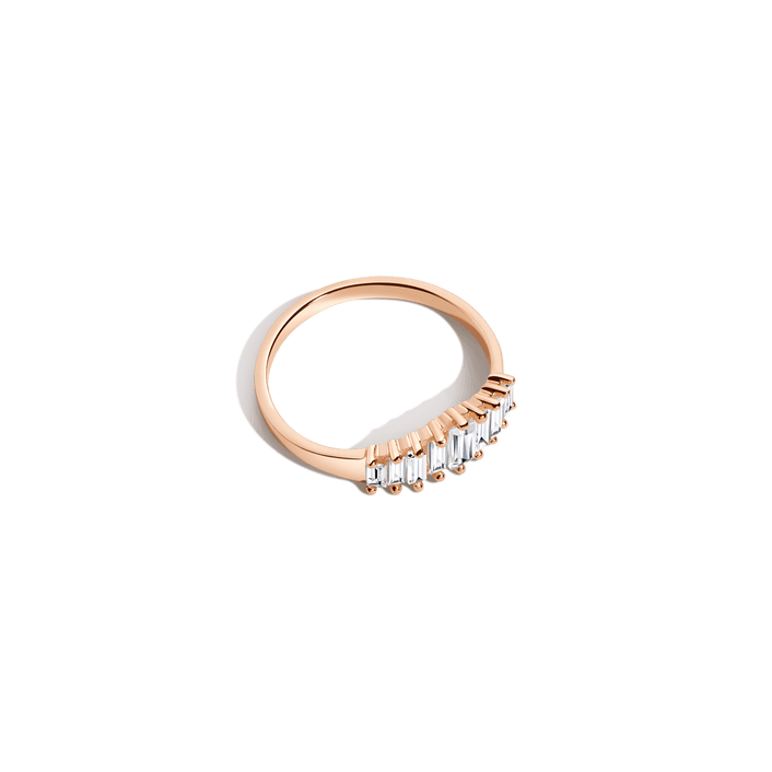 Brooklyn Baguette Diamond Ring 14K 18K Platinum Rose Gold Lab-grown Natural