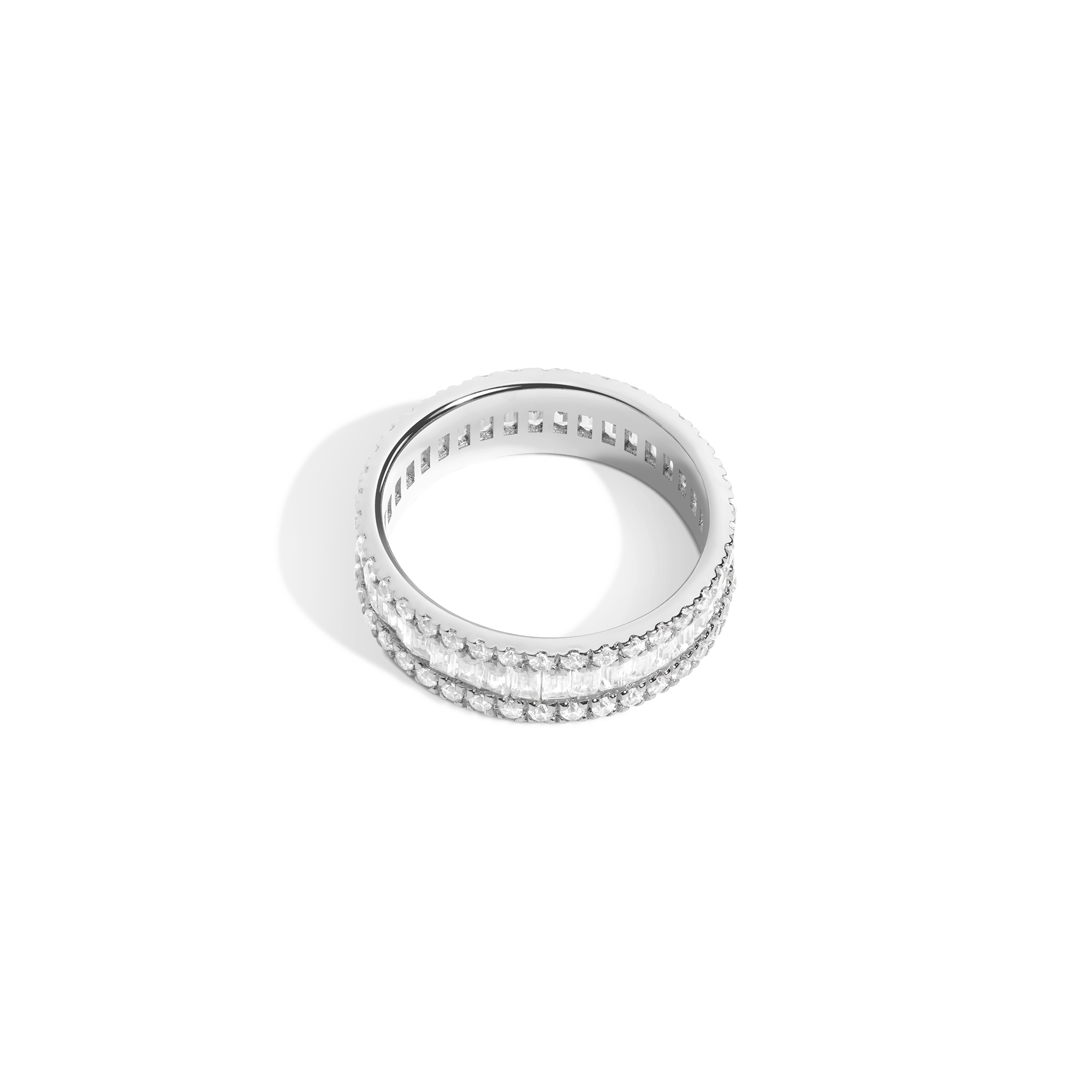 Multi-Cut Baguette Quadri Ring in Yellow, Rose or White Gold