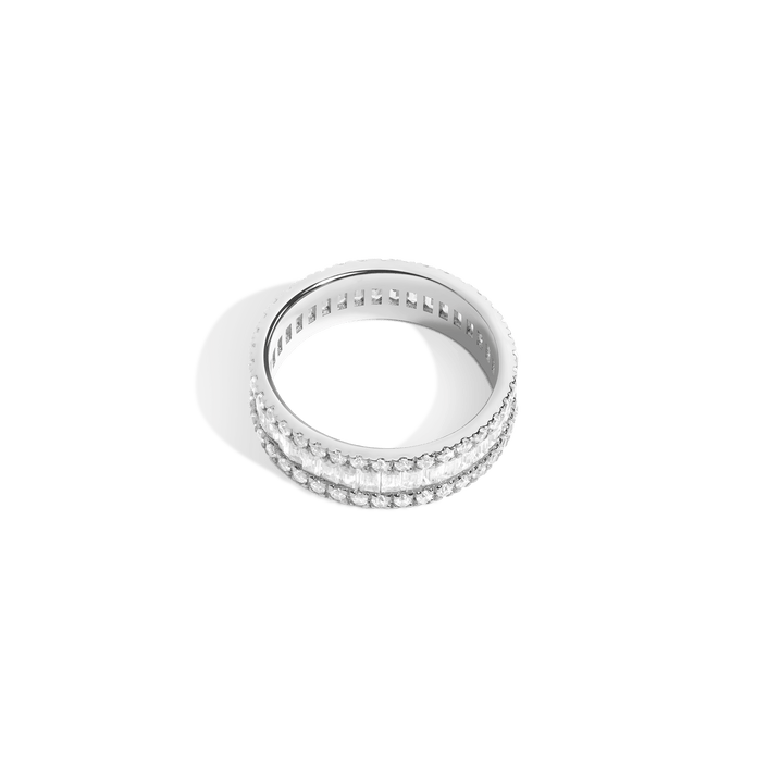 Multi-Cut Baguette Quadri Diamond Ring 14K 18K Platinum White Gold Lab-grown Natural