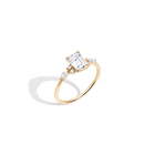 Emerald-Cut Floral Diamond Ring