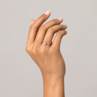 Emerald-Cut Floral Diamond Ring