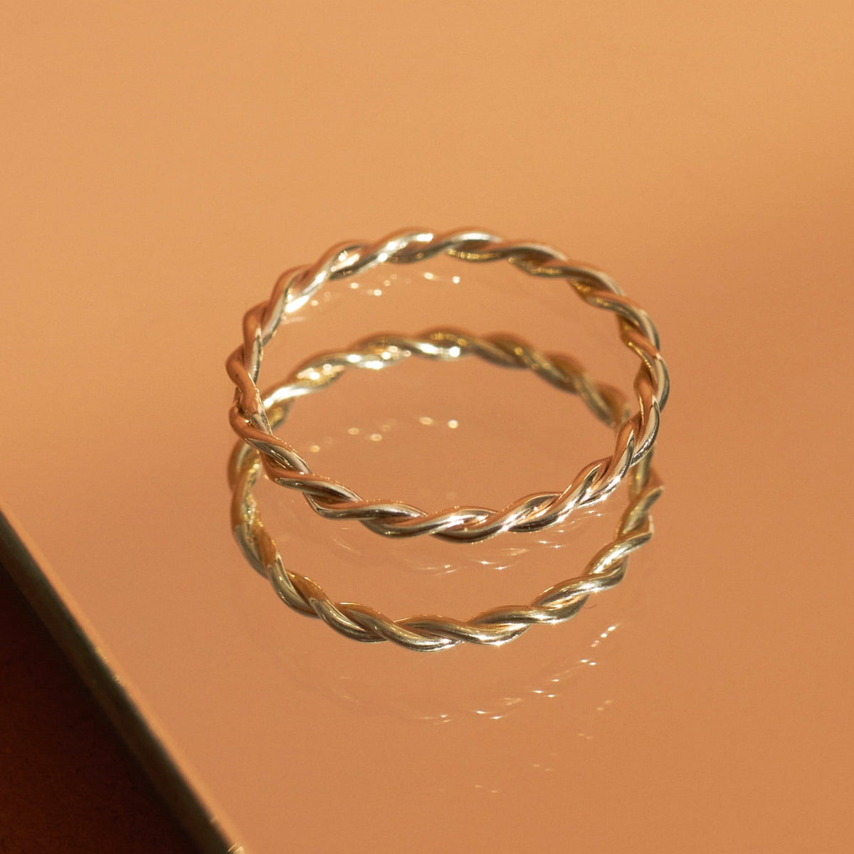 Stackable Twist Ring in Yellow, Rose or White Gold