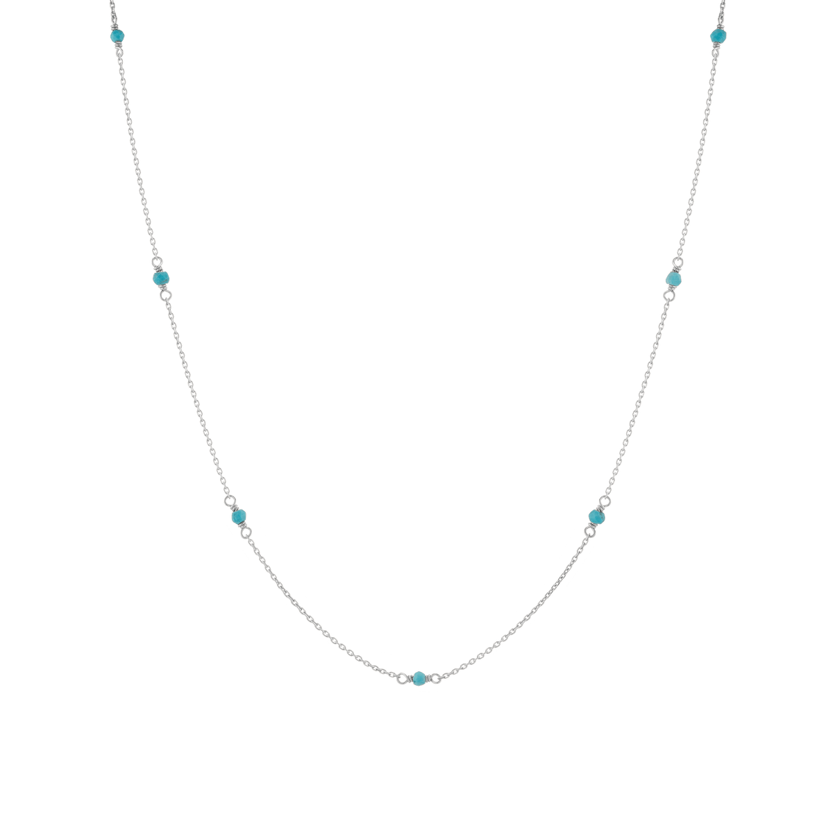 Endless Gemstone Station Necklace in Yellow, Rose or White Gold