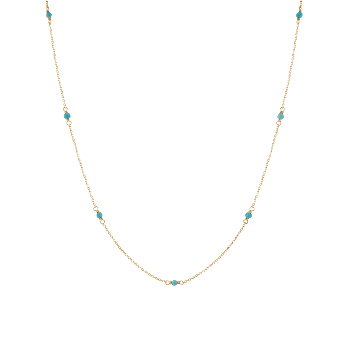 Endless Gemstone Station Necklace in Yellow, Rose or White Gold