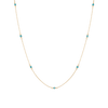 Endless Gemstone Station Necklace Vermeil Yellow Gold Blue Turquoise First