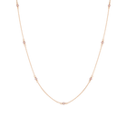Endless Gemstone Station Necklace in Yellow, Rose or White Gold