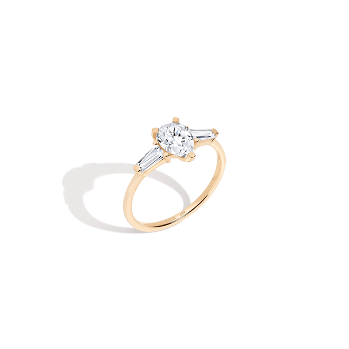 Pear Cut Tapered Baguette Diamond Ring
