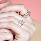 Oval-Cut Tapered Baguette Diamond Ring