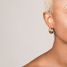 Gold Smooth Arch Hoops Medium