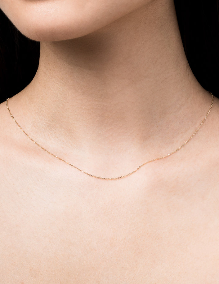 Gold Diamond Cut Chain Necklace