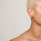 Gold Moon Stud Earring