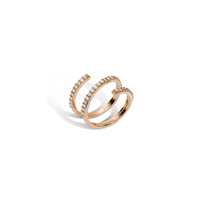 Wraparound Ring  Yellow Gold Vermeil 14k Yellow Gold 18k Yellow Gold White Diamonds Wraparound Ring  Rose Gold Vermeil 14k Rose Gold 18k Rose Gold White Diamonds Wraparound Ring  Sterling Silver White Gold Vermeil 14k White Gold 18k White Gold White Diamonds