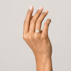 Pavé Emerald-Cut Halo Diamond Ring