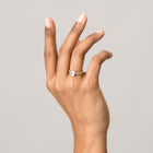 Pavé Oval-Cut Solitaire Diamond Ring