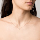 Lab Grown Diamond Pear Bezel Necklace