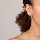 Diamond Crossover Huggie Earrings