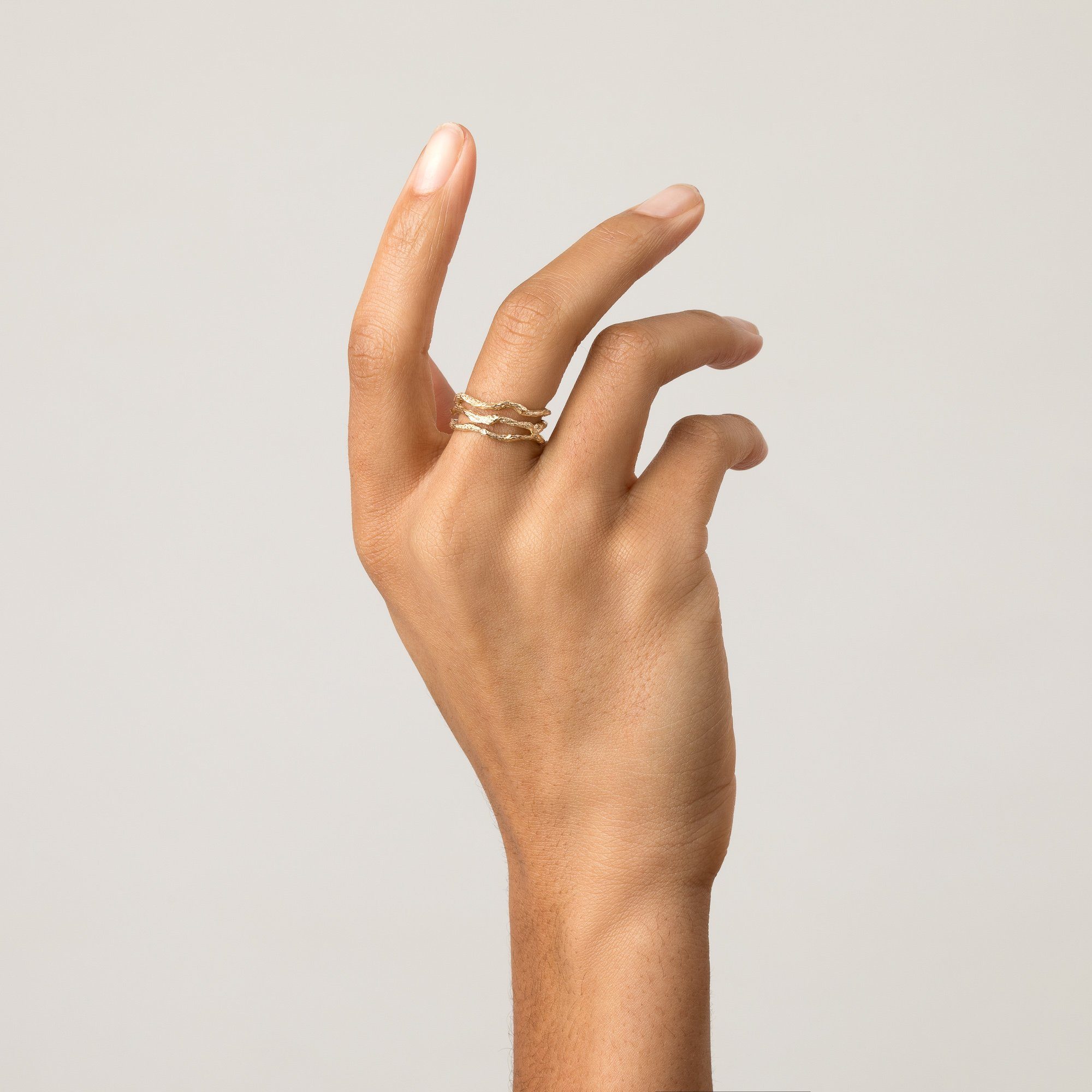 AURATE X KERRY Venus Tri Gold Ring Tri gold ring Gold rings Gold