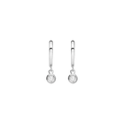 Huggie Earrings with Bezel