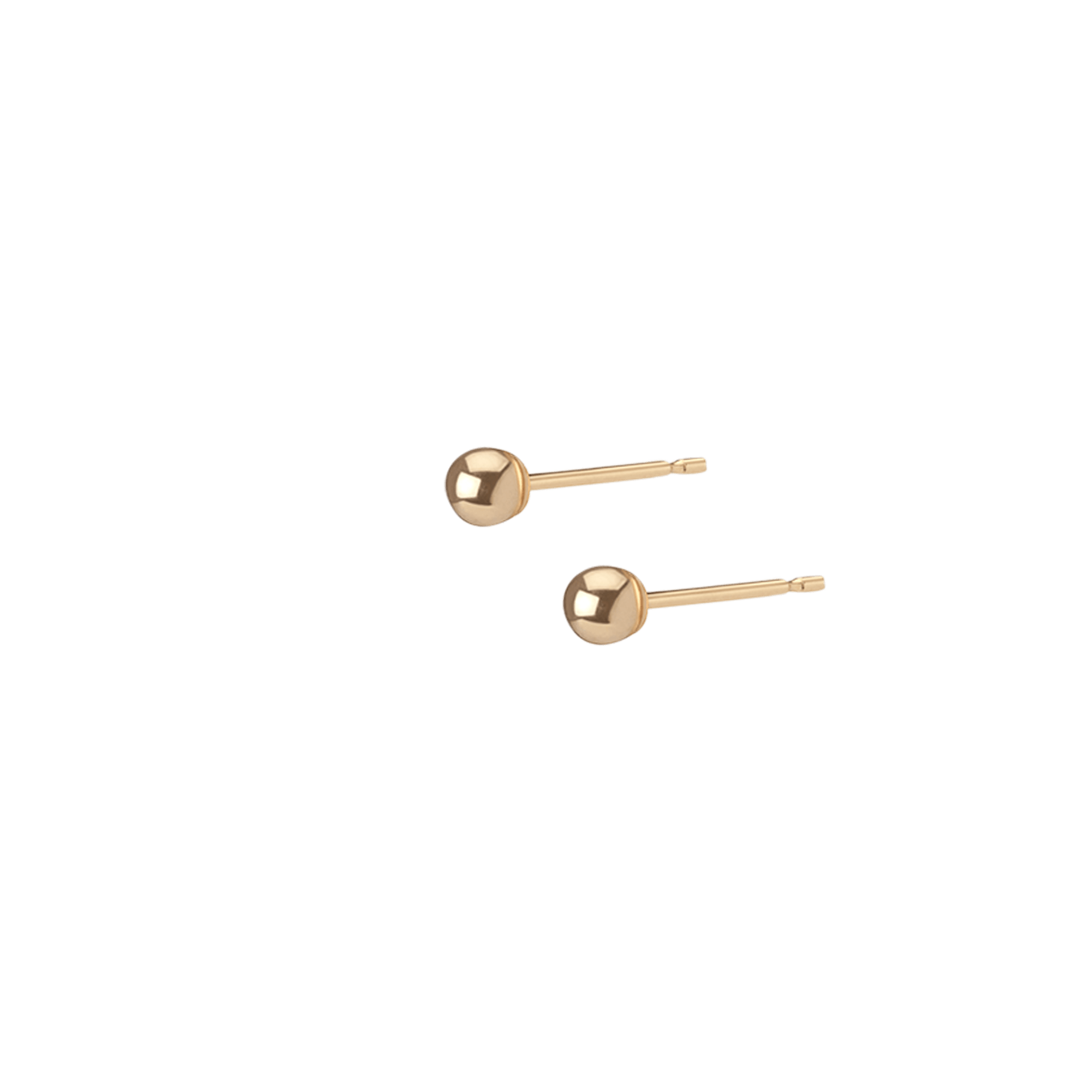 Gold Ball Studs in Yellow, Rose or White Gold