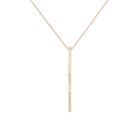 Long Gold Bar Drop Necklace
