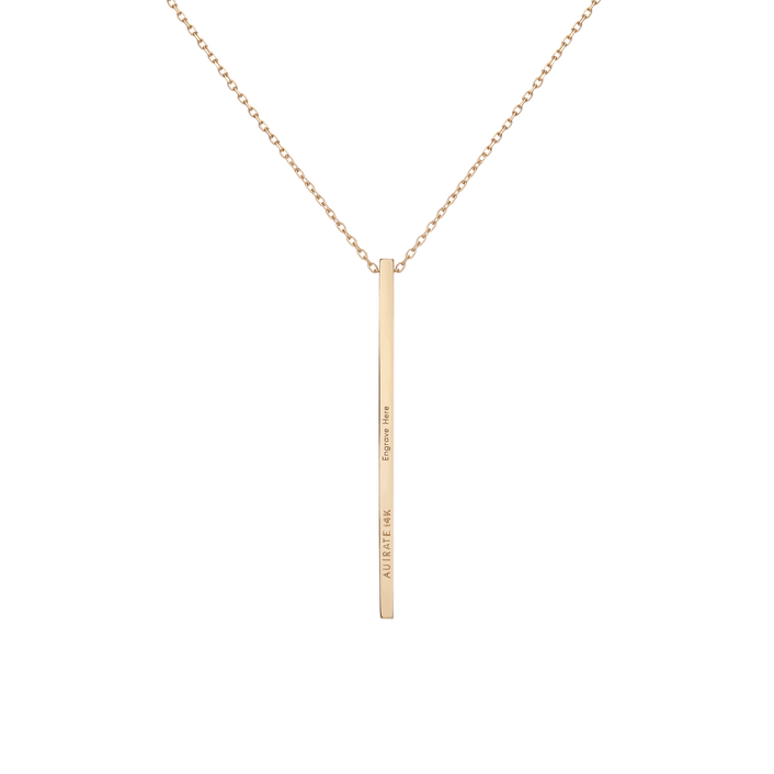 Long Gold Bar Drop Necklace Yellow Gold Vermeil 14k Yellow Gold 18k Yellow Gold  Long Gold Bar Drop Necklace Sterling Silver White Gold Vermeil 14k White Gold 18k White Gold