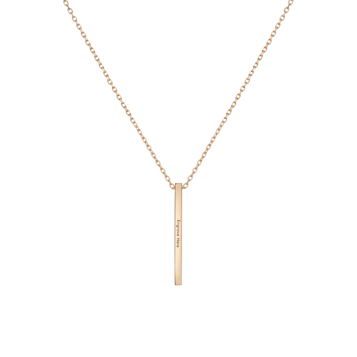 14k solid gold bar necklace deals
