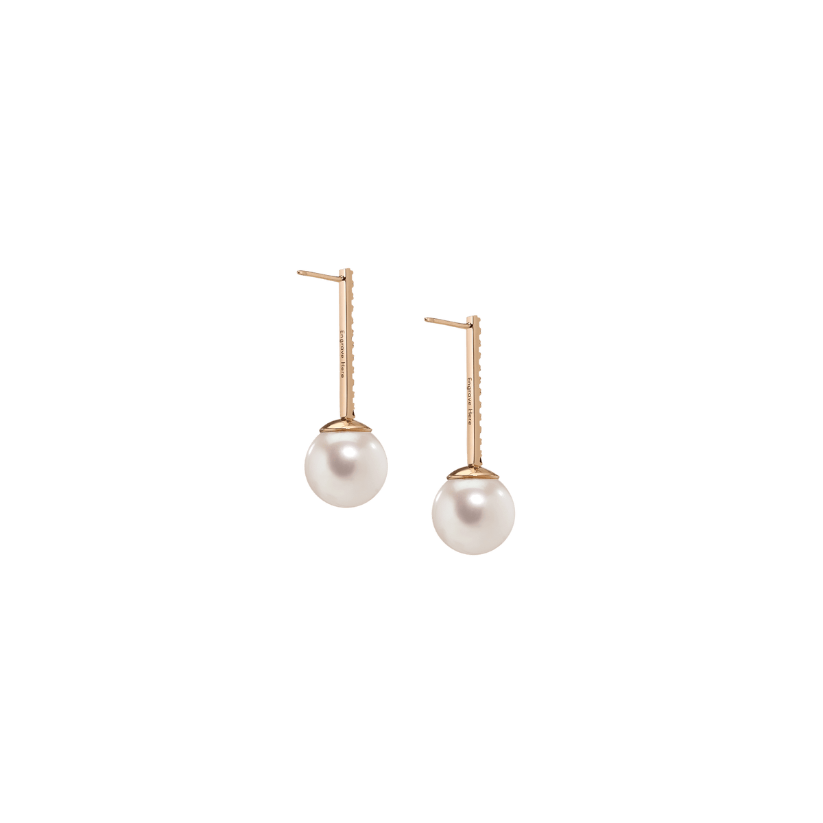 Vintage MidCentury Diamond  Pearl Spray Earrings in 14K White Gold