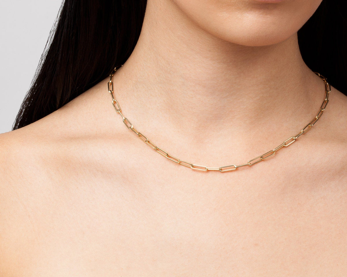 Gold-plated Chain-link Necklace in Light - Women