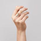 Deco Fan Pearl Ring