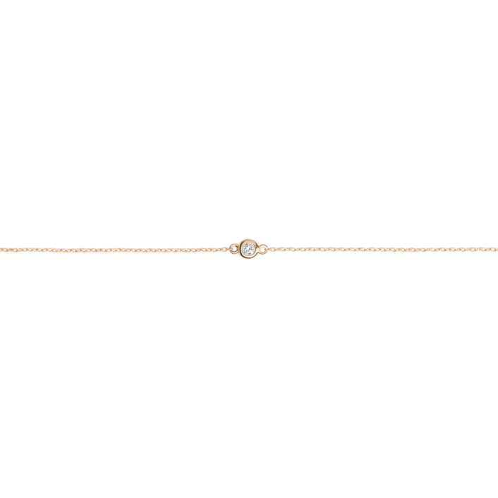 Diamond Bezel Bracelet Yellow Gold Vermeil 14k Yellow Gold 18k Yellow Gold First