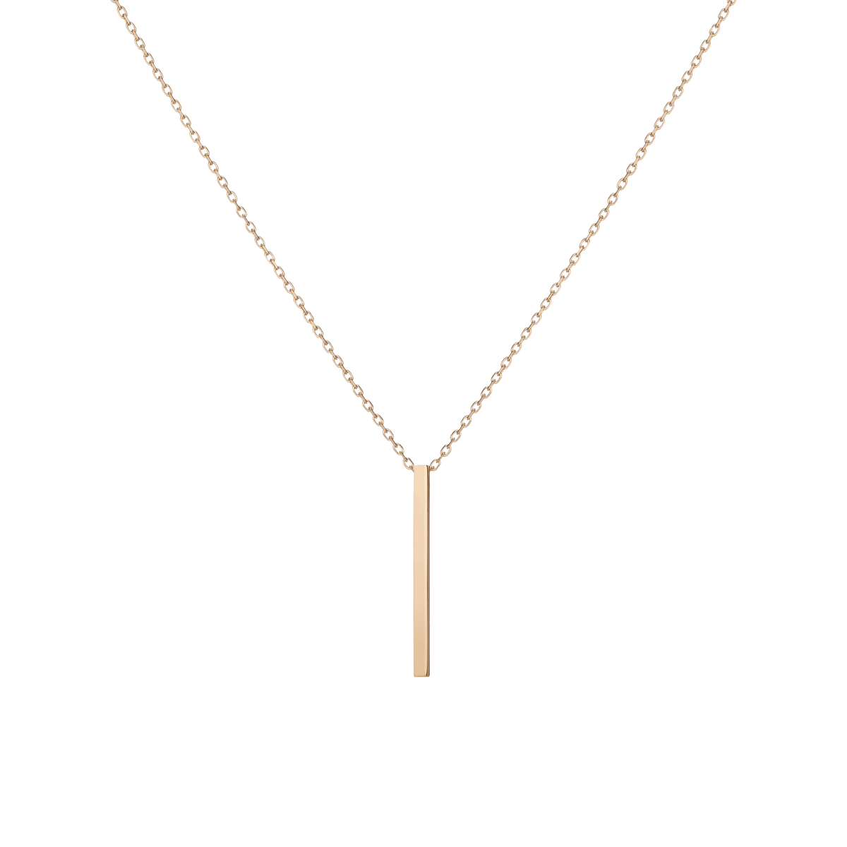 Short Gold Bar Drop Necklace Yellow Gold Vermeil 14k Yellow Gold 18k Yellow Gold First