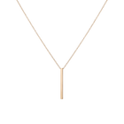 Short Gold Bar Drop Necklace