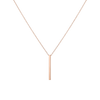 Short Gold Bar Drop Necklace Rose Gold Vermeil 14k Rose Gold 18k Rose Gold First