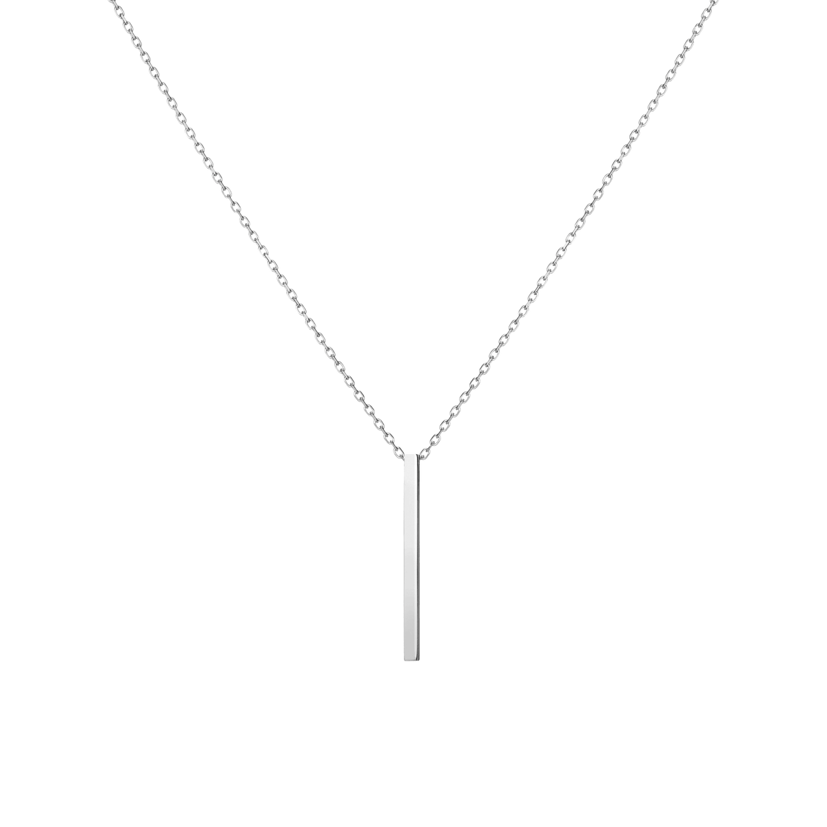 Short Gold Bar Drop Necklace White Gold Vermeil 14k White Gold 18k White Gold First