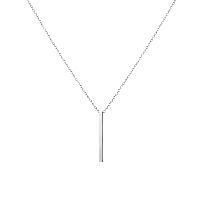 Short Gold Bar Drop Necklace White Gold Vermeil 14k White Gold 18k White Gold First