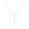 Short Gold Bar Drop Necklace White Gold Vermeil 14k White Gold 18k White Gold First